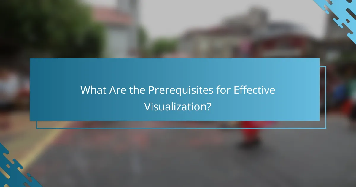 What Are the Prerequisites for Effective Visualization?